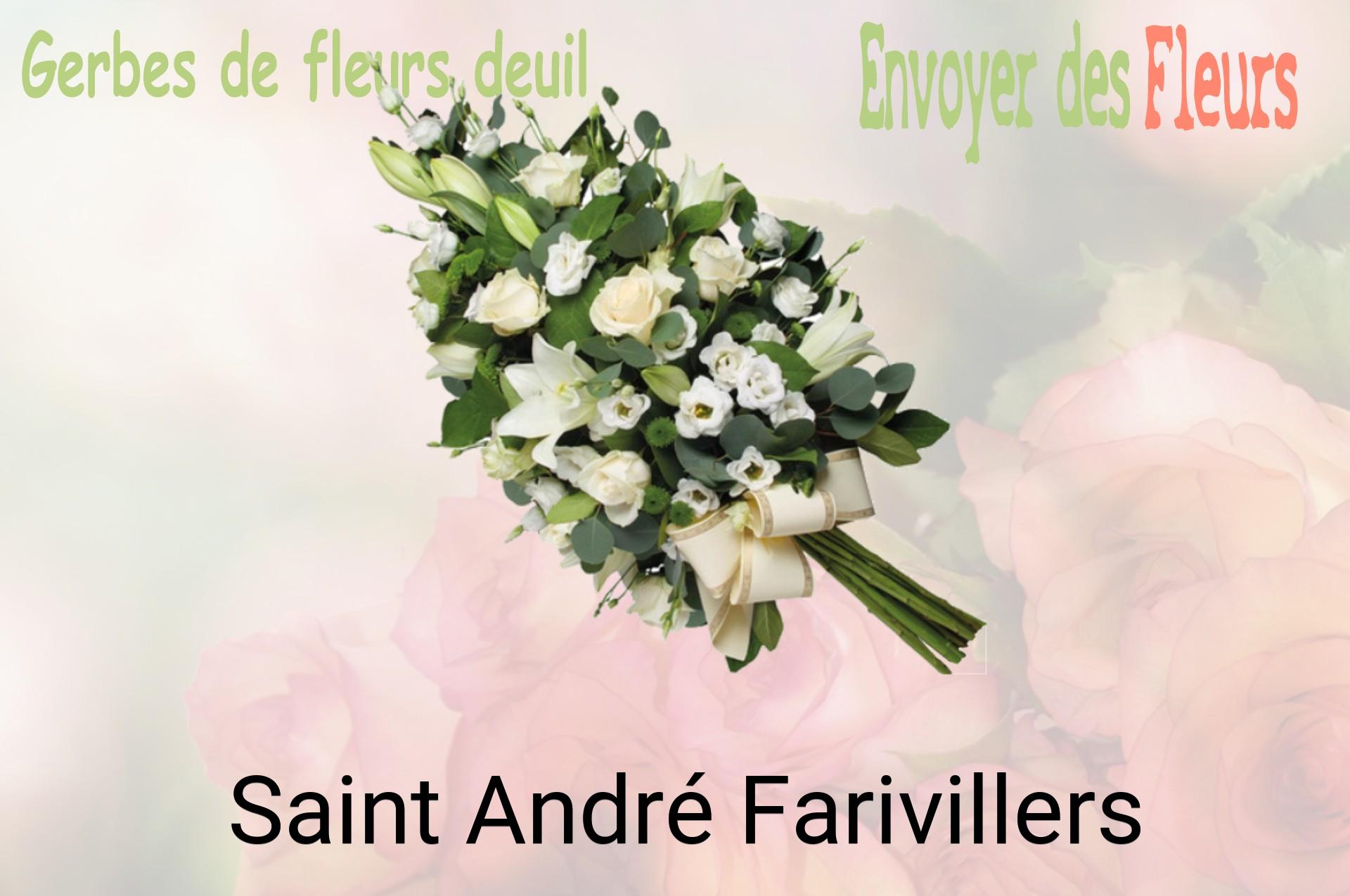 Gerbe de fleurs de deuil livrée à Saint-André-Farivillers